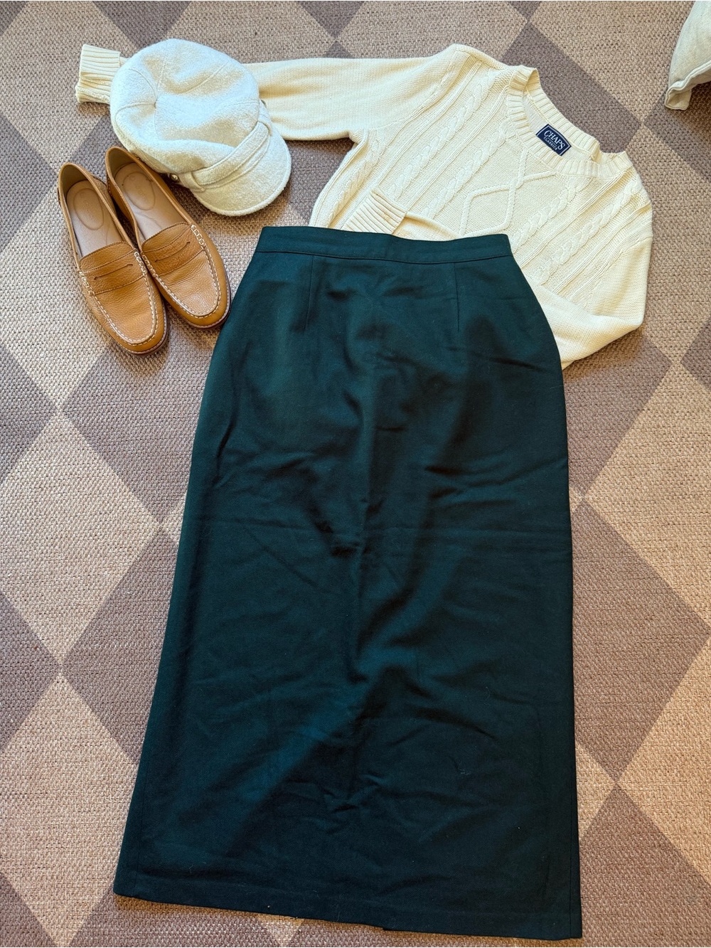 Sag Harbor Black Midi Pencil Skirt